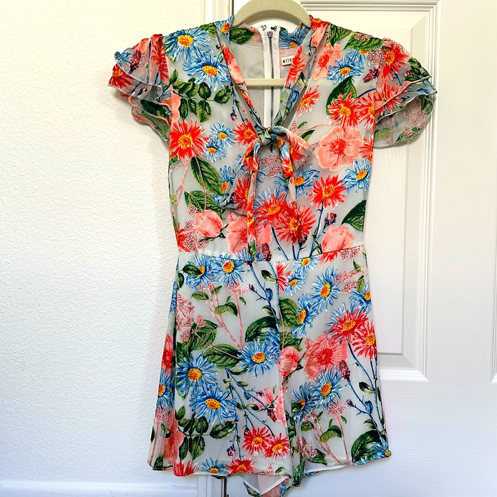 Alice and Olivia Floral Romper Size 0